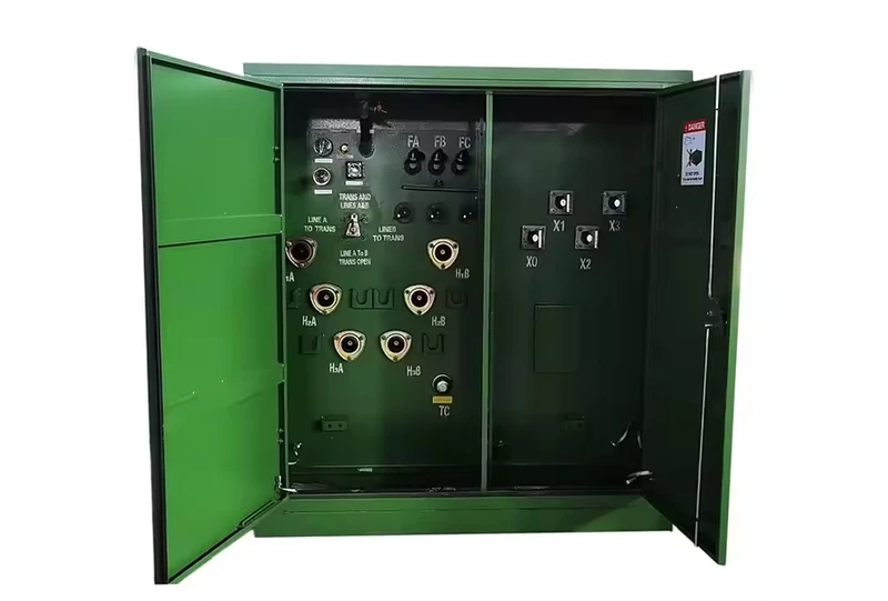 Transformateur triphasé monté en poste aérien