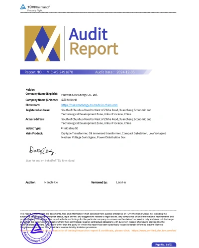 TUV Certificat
